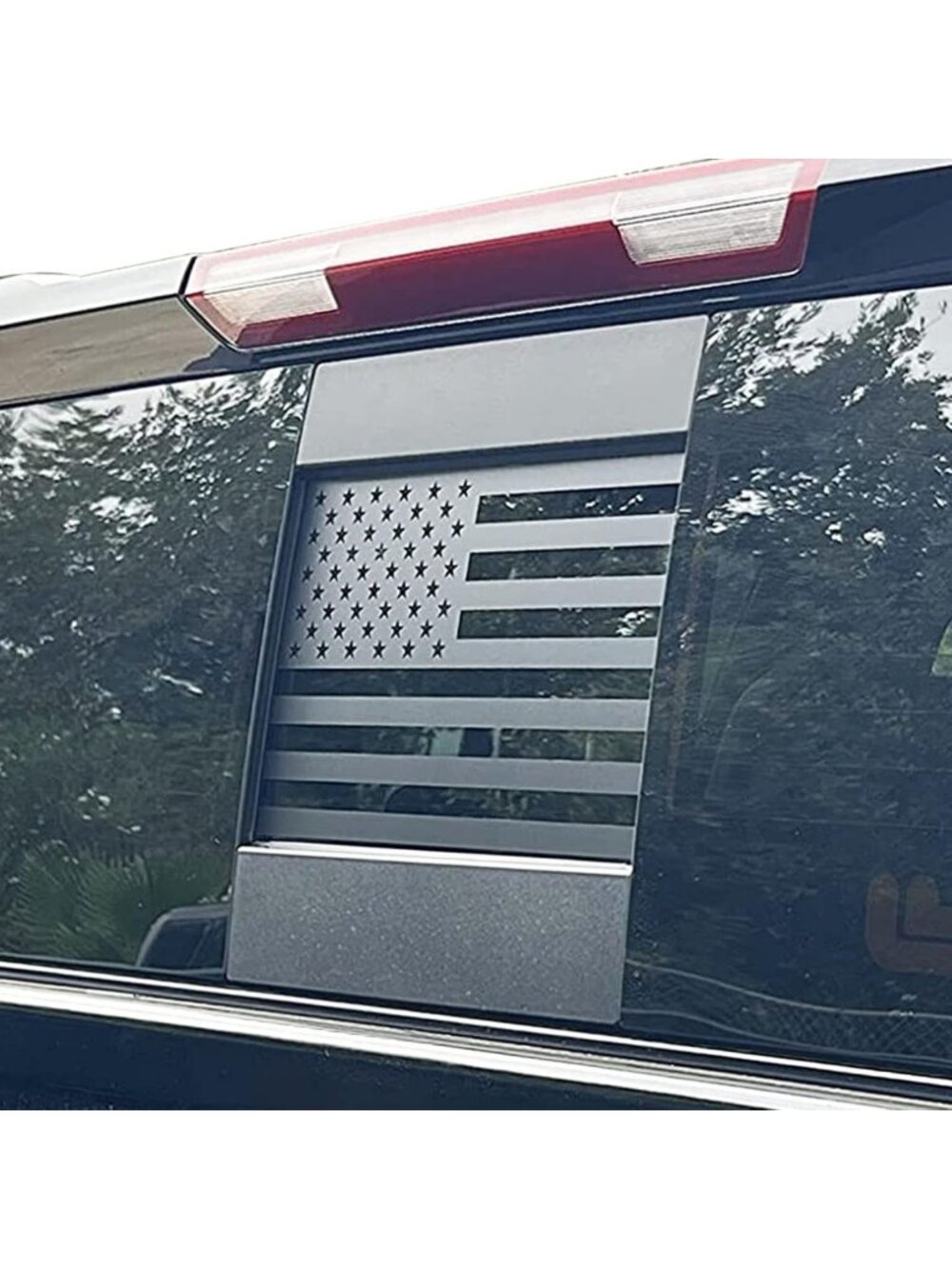 Matte Black American Flag Decal for Silverado Sierra 2019-2026, Custom Fit